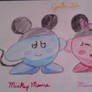 Mickey and Minnie Mouse kirbyfied