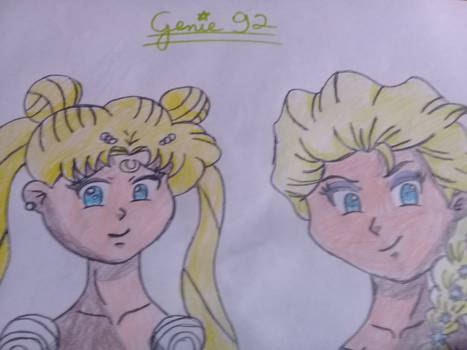Princess Serenity and Queen Elsa