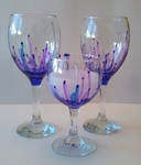 Splashed Glasses and Candle Set by wyrd-art