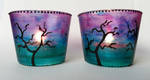 Trees at Dusk Candle Holders by wyrd-art
