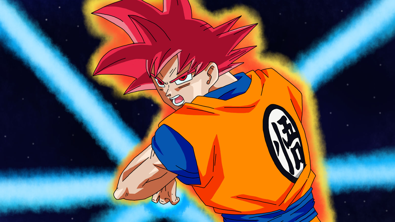 Kami Sama Explorer - Dragon B - #Ahab Goku Super Saiyajin God, desenho do  goku super saiyajin deus 