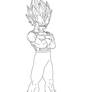 Xenoverse Evil Possessed Vegeta Lineart