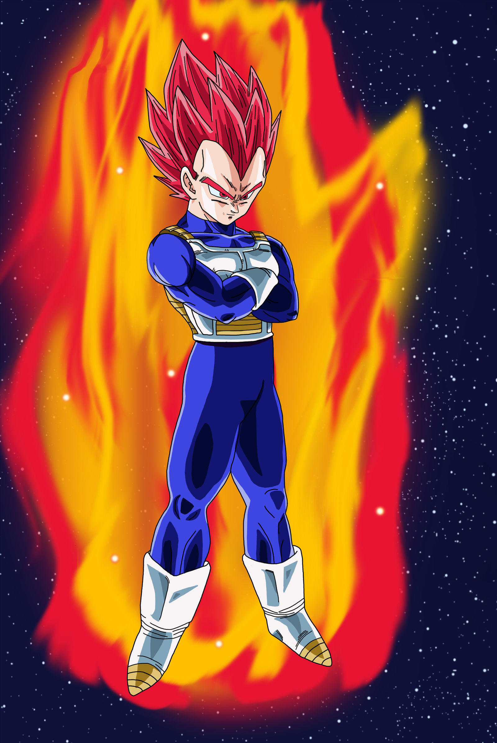 SSJ God Red Hair Vegeta