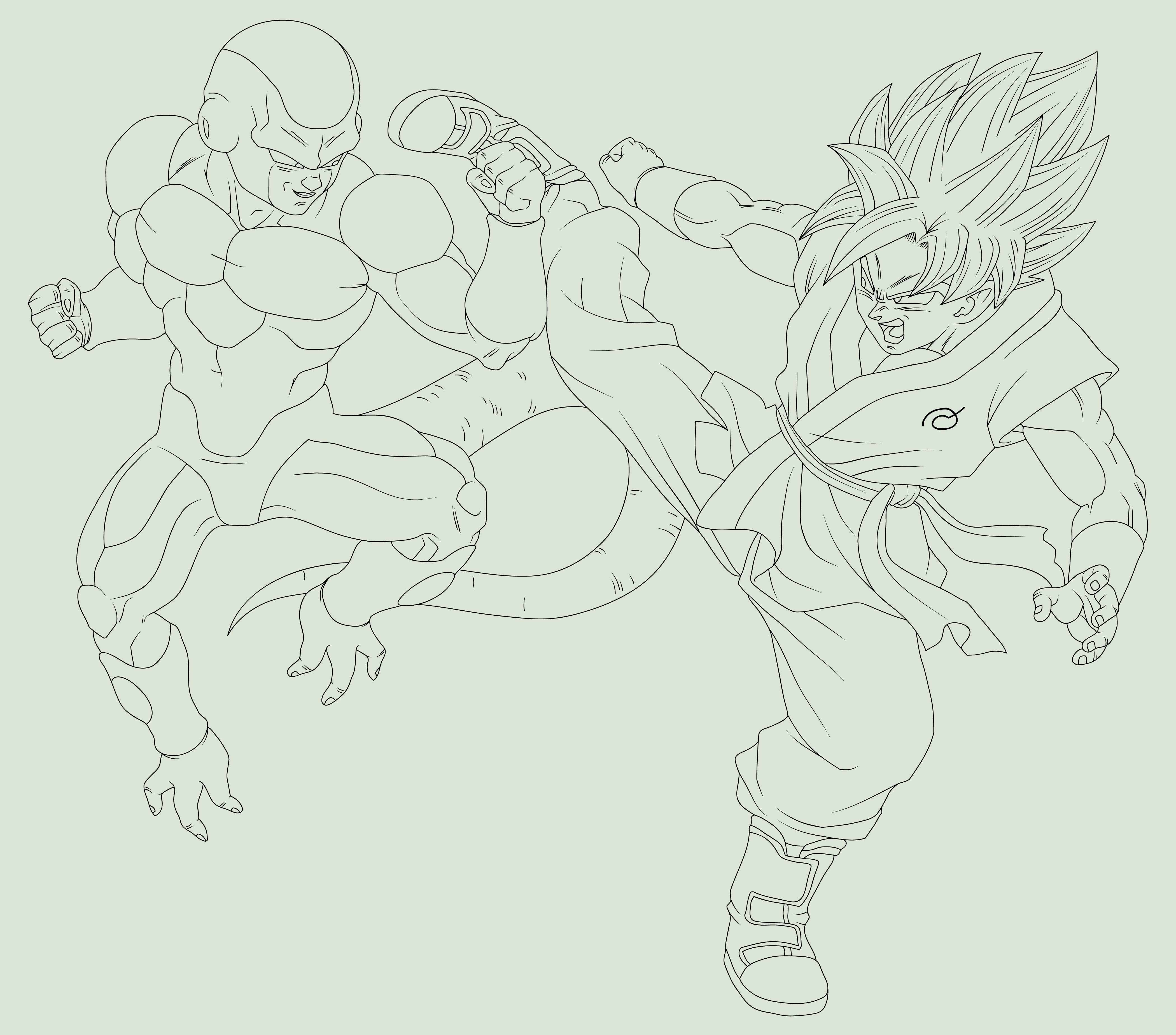 DRAGON BALL SUPER GOKU SSGSS AND GOLDEN FREEZA by HenriqueDBZ on DeviantArt