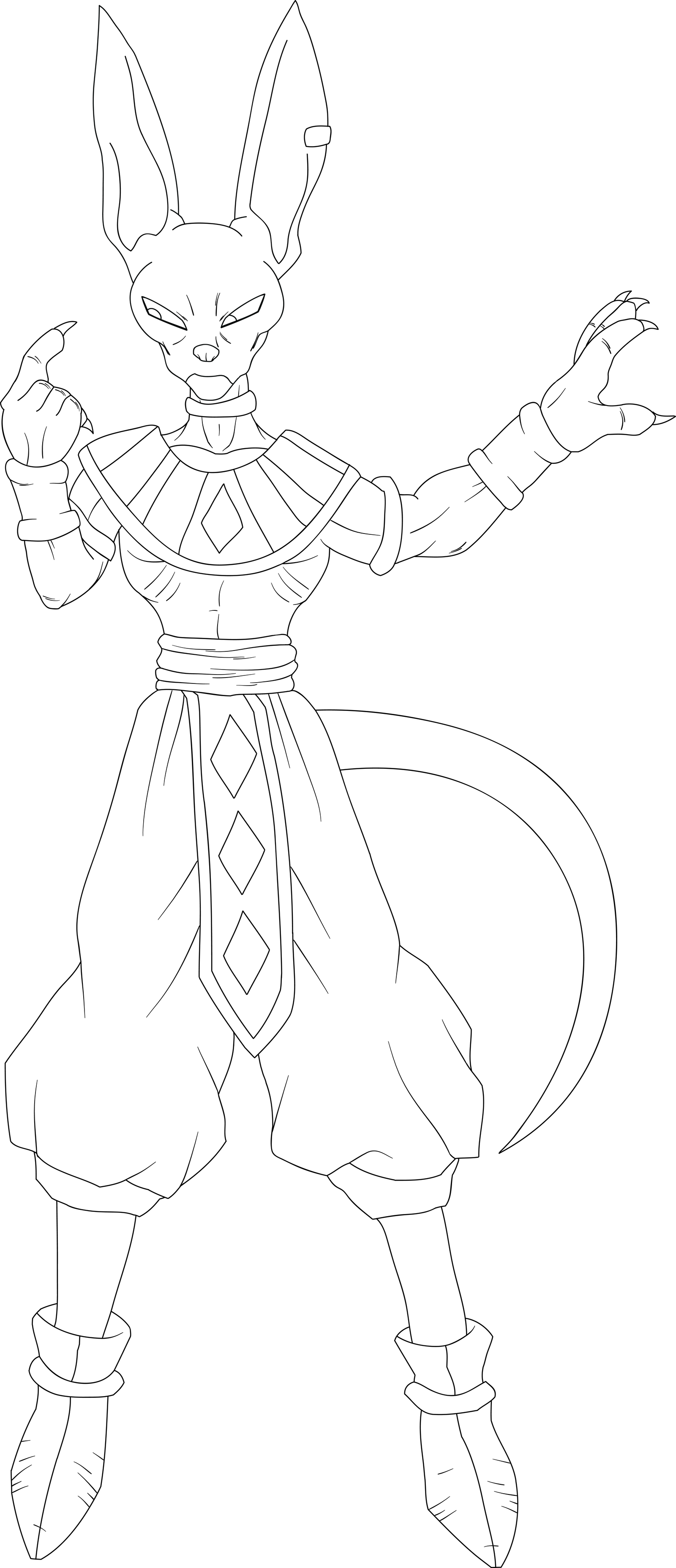 Lord Beerus God of Destruction Blocking Lineart by ...