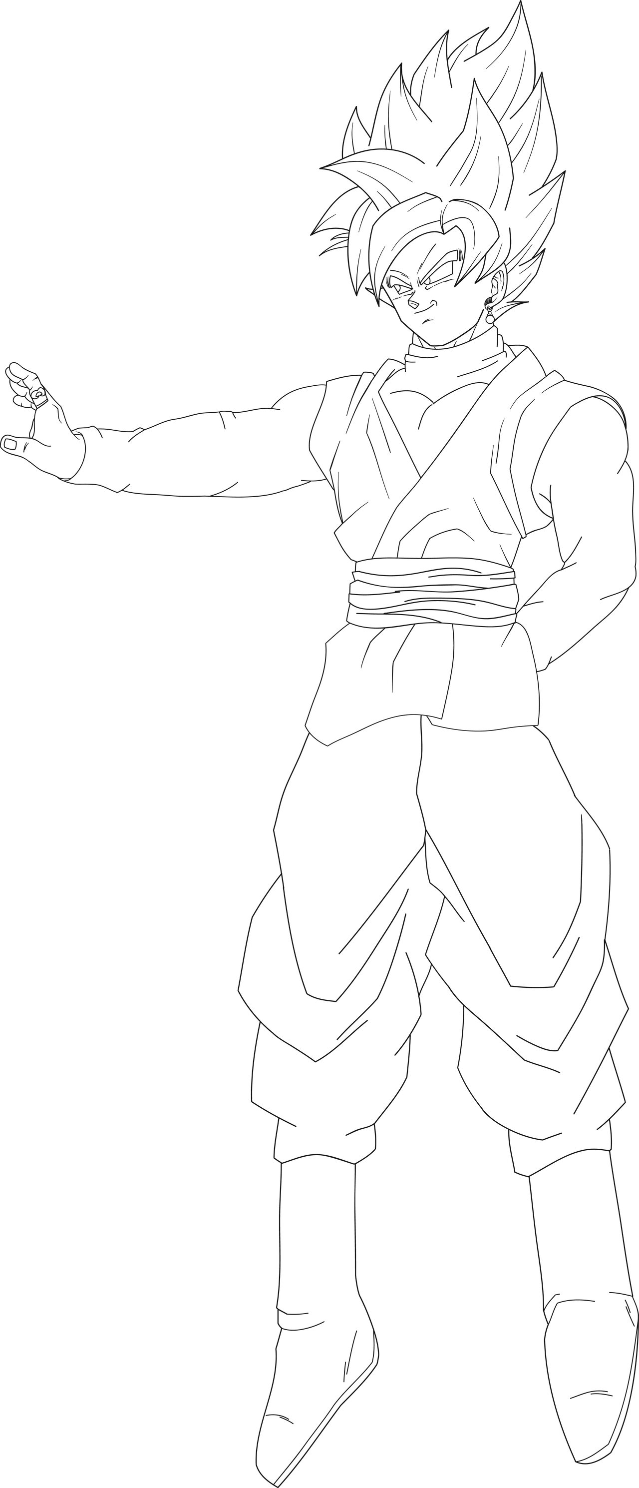 Goku Black SSJ Rose Lineart by DragonBallAffinity on DeviantArt