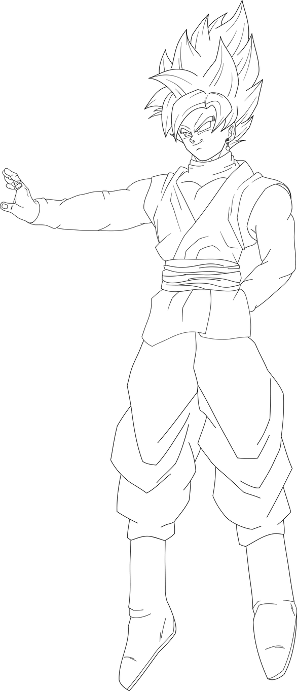 Goku Black Lineart by BrusselTheSaiyan on DeviantArt  Dibujos faciles de  goku, Dragon ball z, Dibujos de goku black