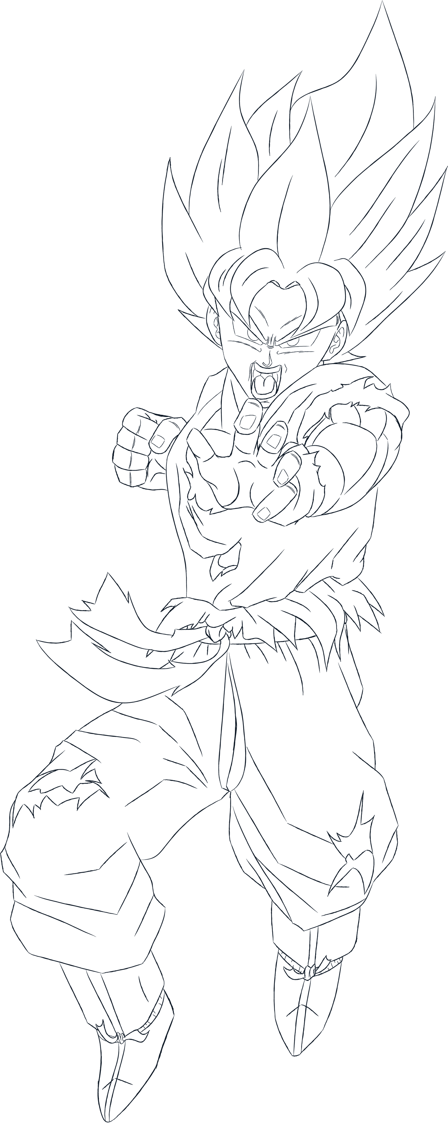 Goku Super Saiyan Blue Lineart by ChronoFz on DeviantArt  Goku super  saiyan blue, Goku super saiyan, Goku drawing