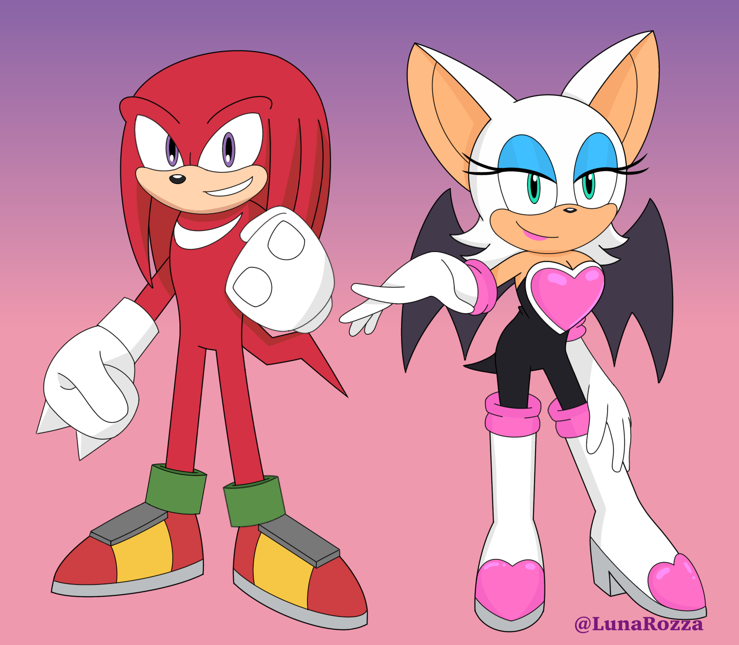 Knuckles And Rouge By LunaRozza On DeviantArt knuckles-and-rouge-by-lunarozza-on-deviantart