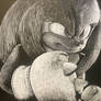 Sonic Movie - Knuckles scratch art