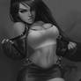 Tifa - Greyscale Pinup