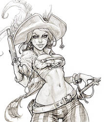 Drawing erotic pirate Erotic Anne