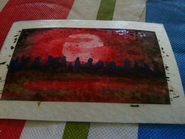 mini-landscape: Red Moon