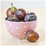 Plums in a bowl