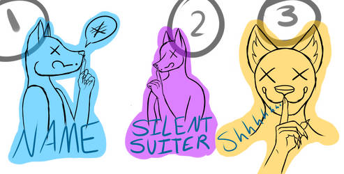 Silent Suiter YCH Badges!