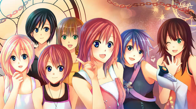 Kingdom Hearts girls ...except for Selphie