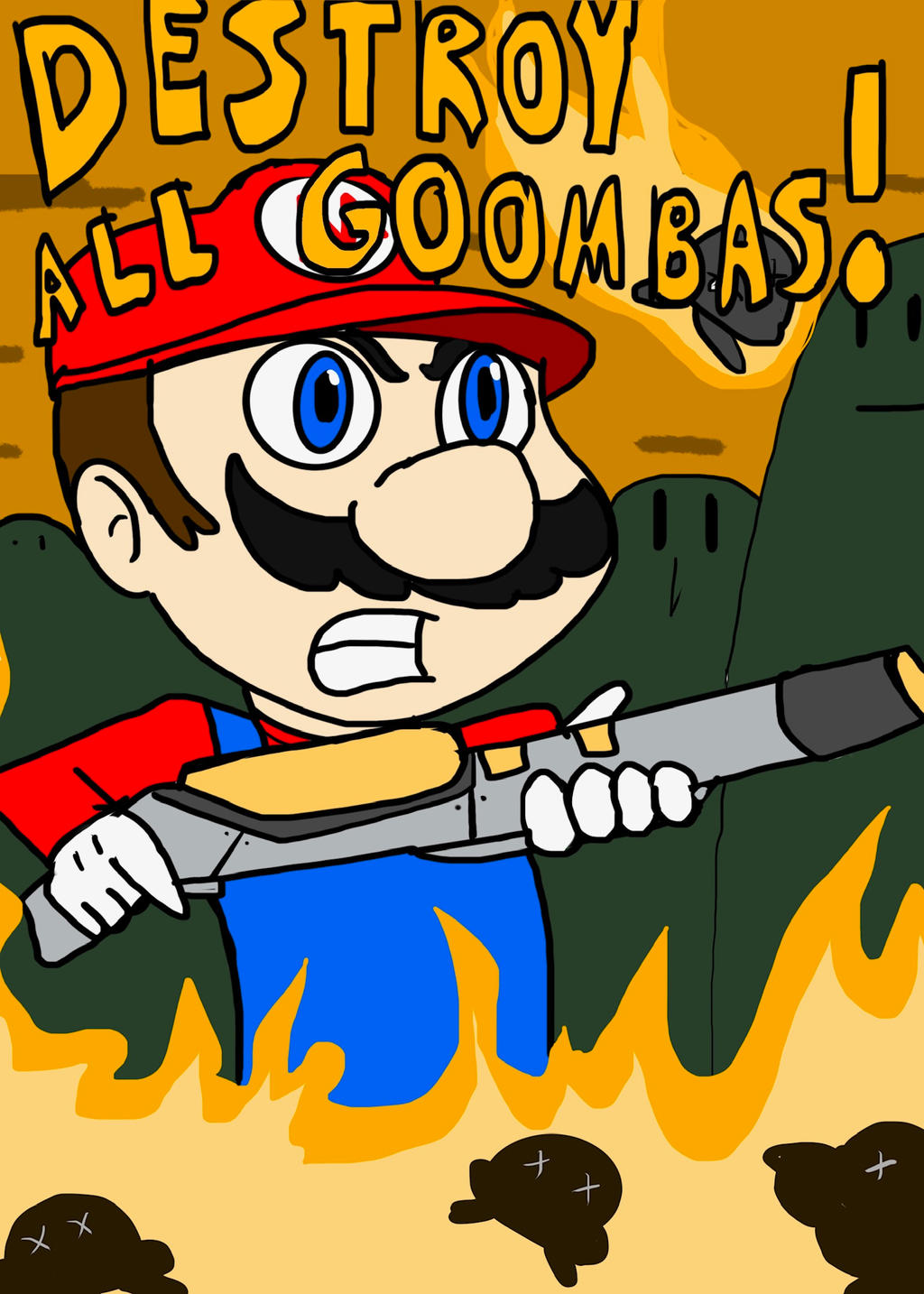 Goomba Tank DESTROY ALL GOOMBAS by P250rhb2 on DeviantArt