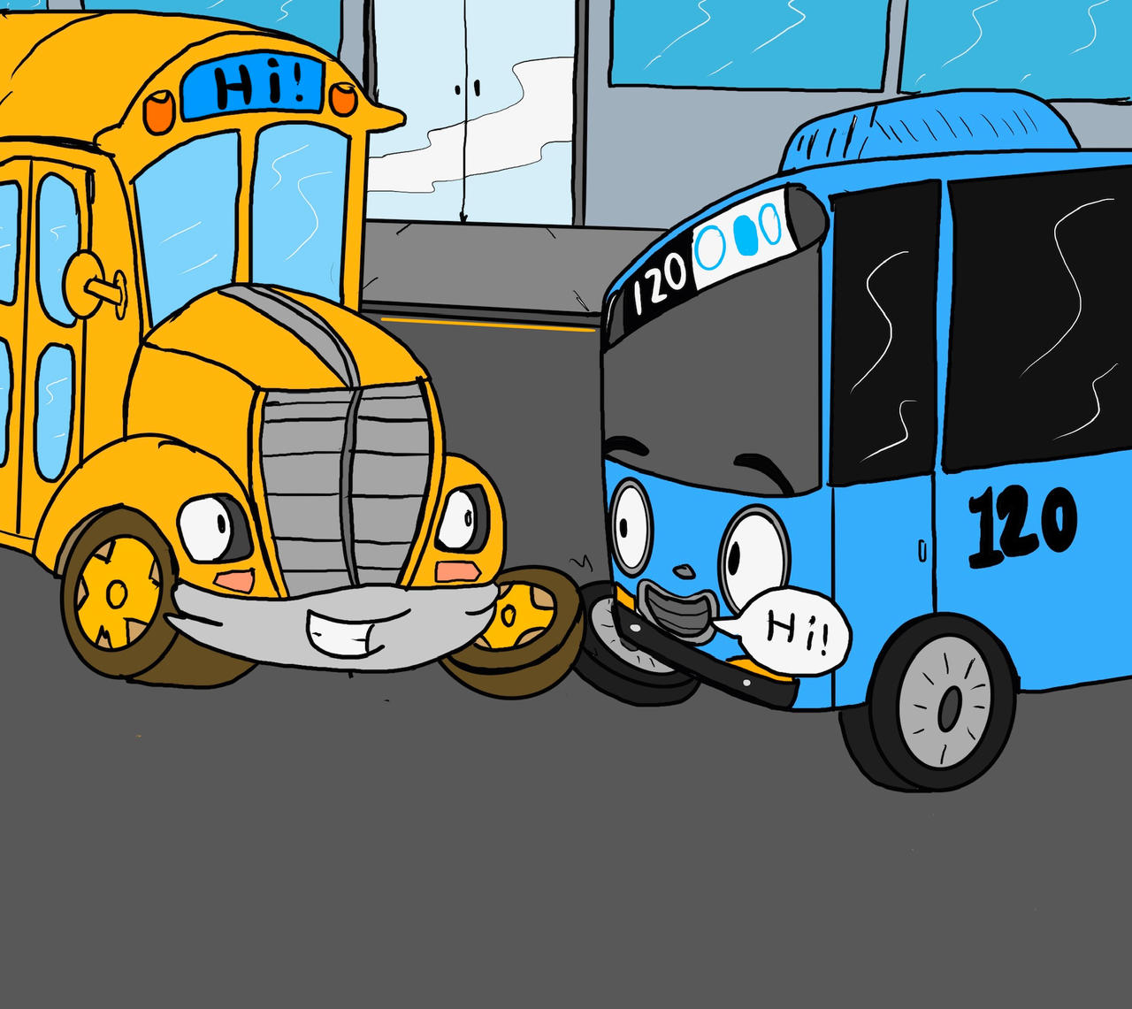 Bus Buddies by P250rhb2 on DeviantArt