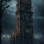 real photo gothic tower dark art creepy