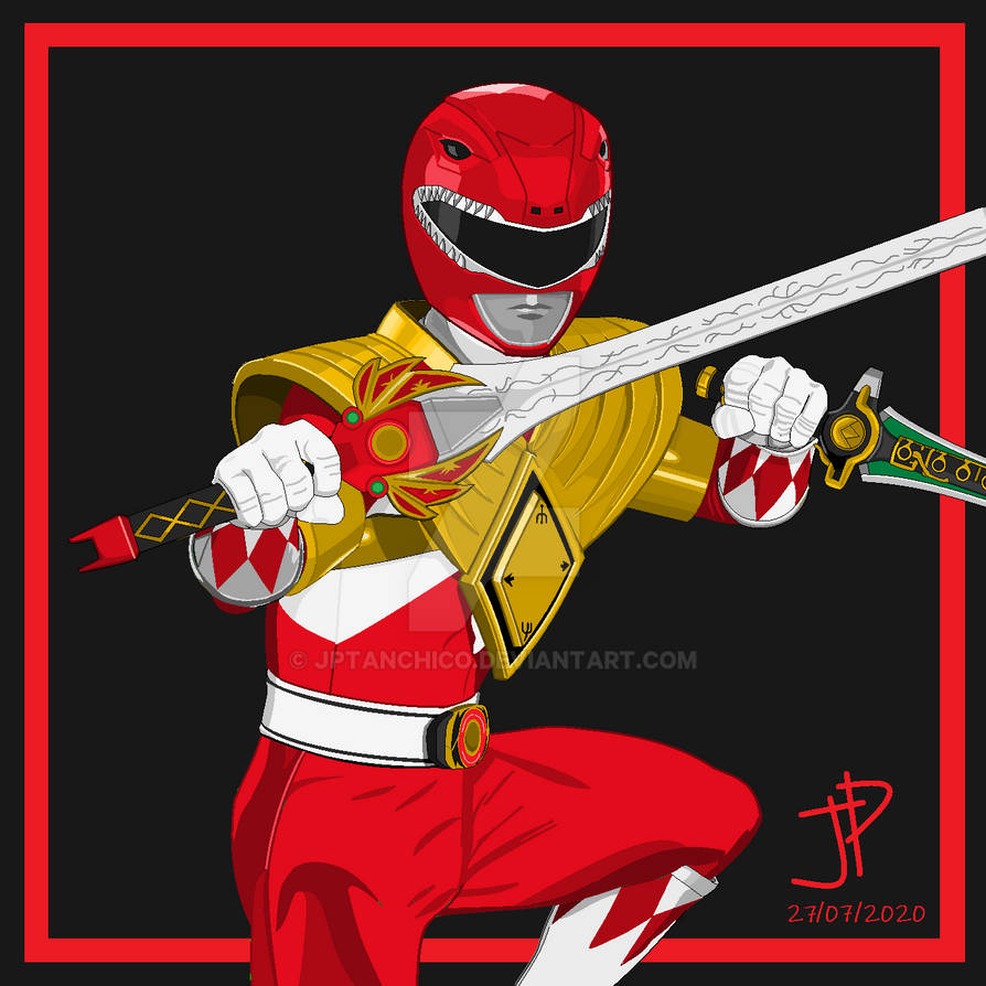 MMPR Red Ranger Dragon Shield - MS Paint by jptanchico on DeviantArt