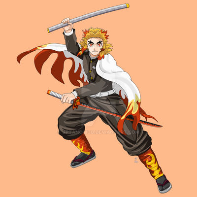 Kyojuro Rengoku - MS Paint by jptanchico on DeviantArt