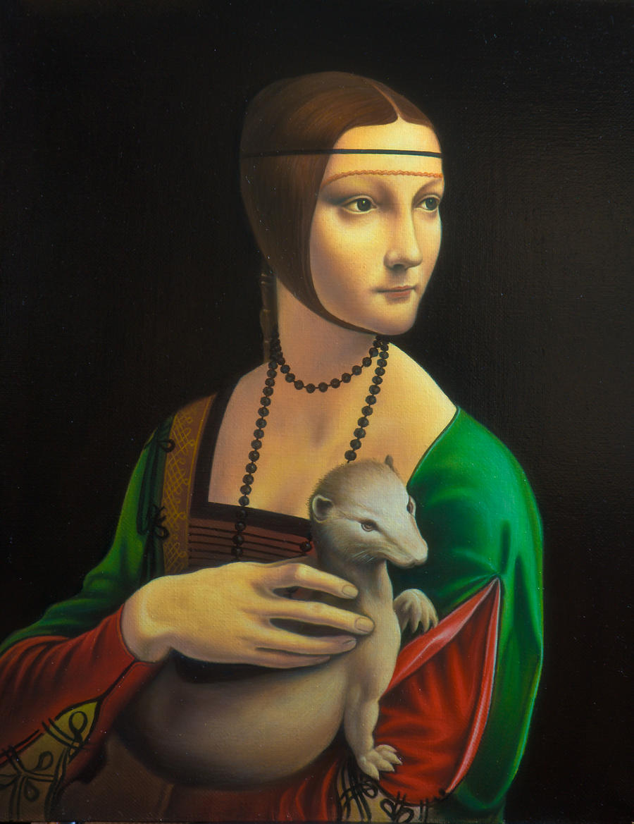 A girl with ermine