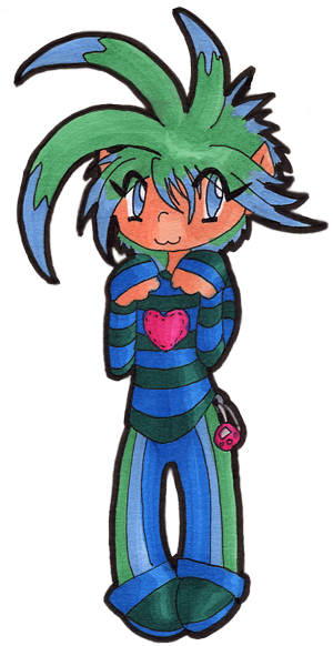 Dipps as a Chibi Human