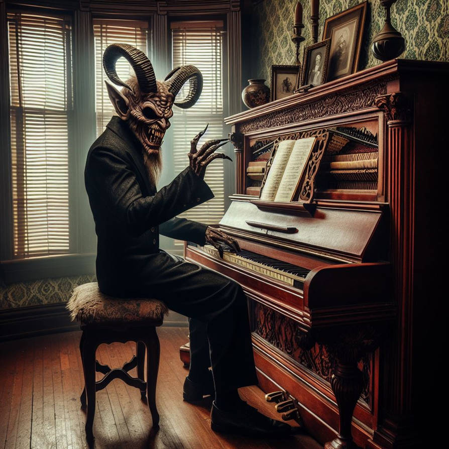 Demon playing the piano by AdayaSilverclaw507 on DeviantArt