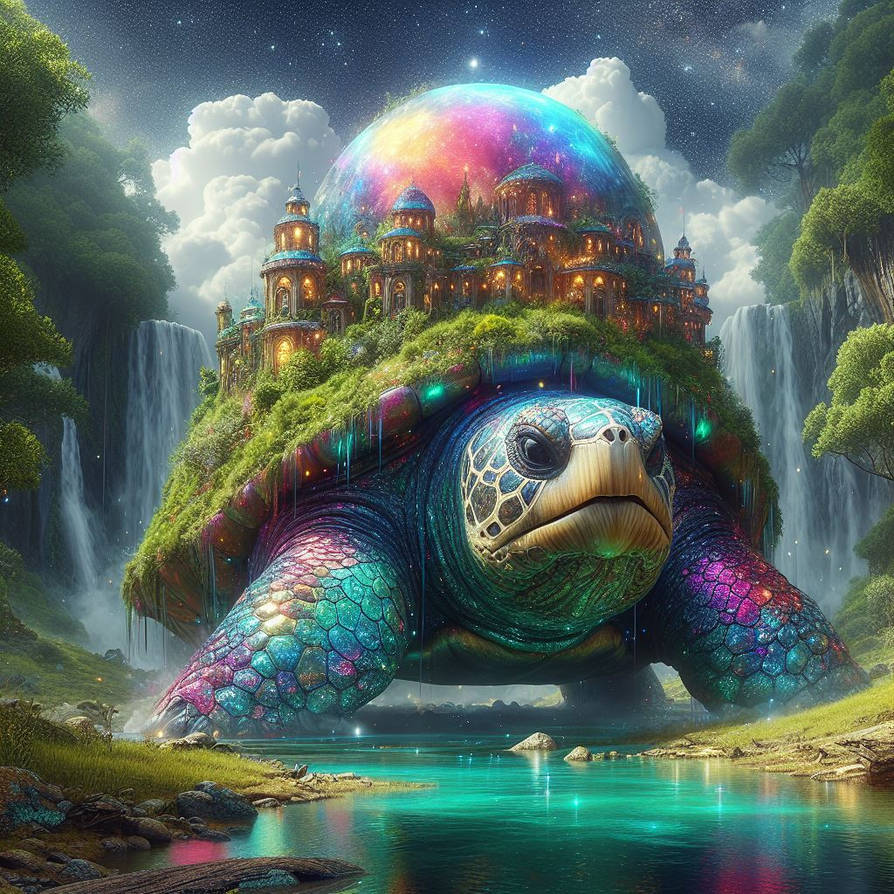 shimmer magical turtle with a world on his shell by AdayaSilverclaw507 ...