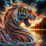 Mystical Serpent Tiger Hybrid In A Lake