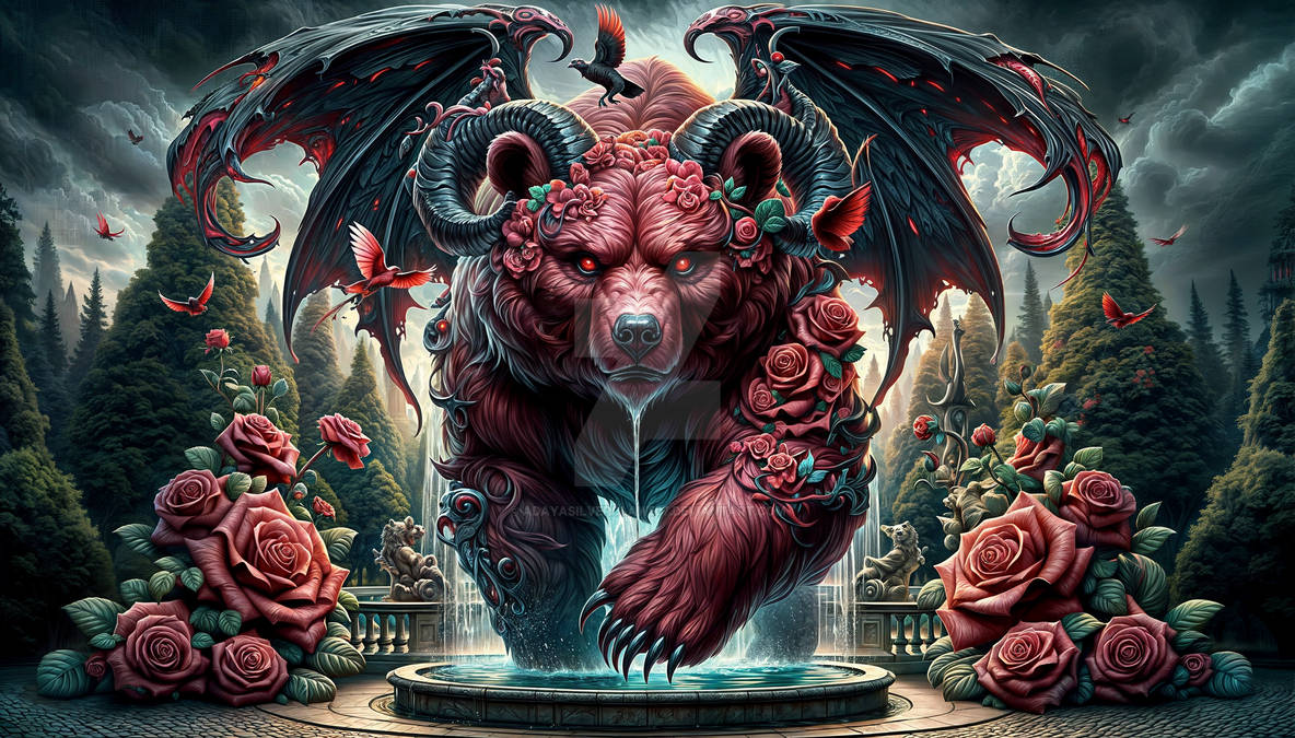 Rose Demon Pattern Red Rose Demon Bear by AdayaSilverclaw507 on DeviantArt