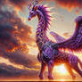 Majestic Purple Dragon Giraffe