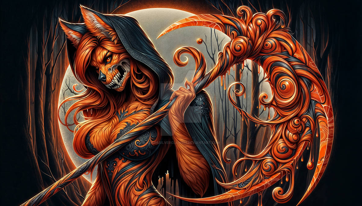 Reaper Wolves Orange and Black She Wolf Reaper by AdayaSilverclaw507 on DeviantArt