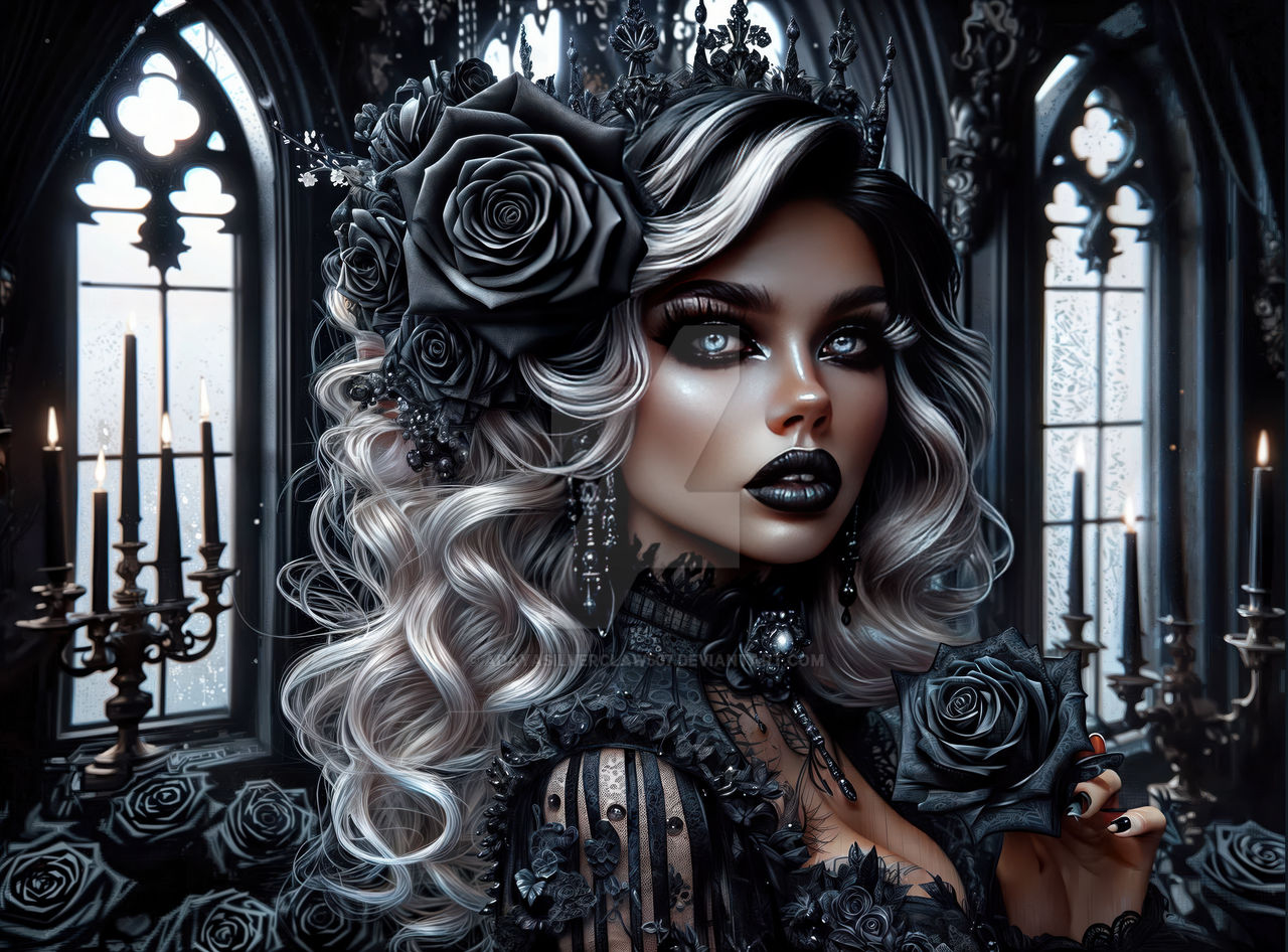Goth Black Roses Victorian Goth Black Rose Beauty by AdayaSilverclaw507 on DeviantArt