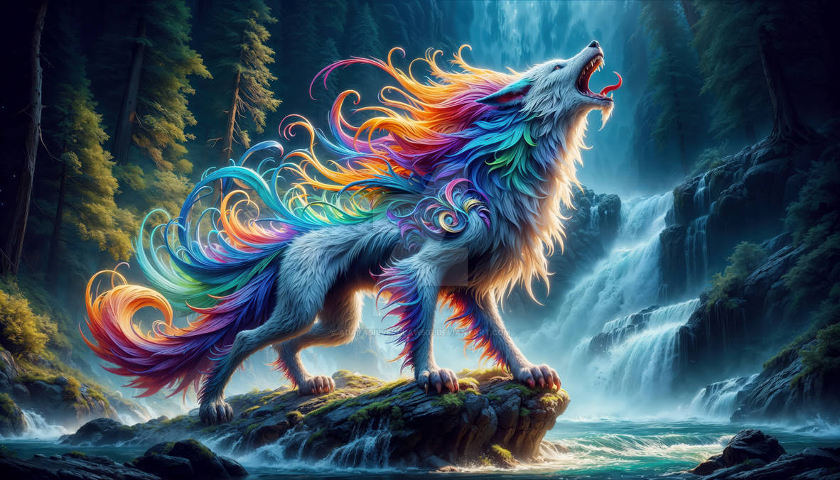Mystical Rainbow Werewolf by AdayaSilverclaw507 on DeviantArt