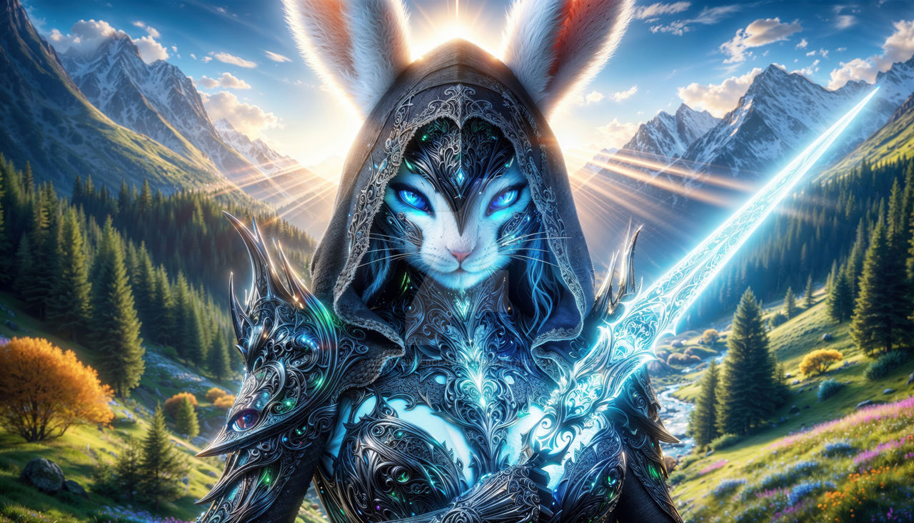 Hooded Bunny Warrior by AdayaSilverclaw507 on DeviantArt