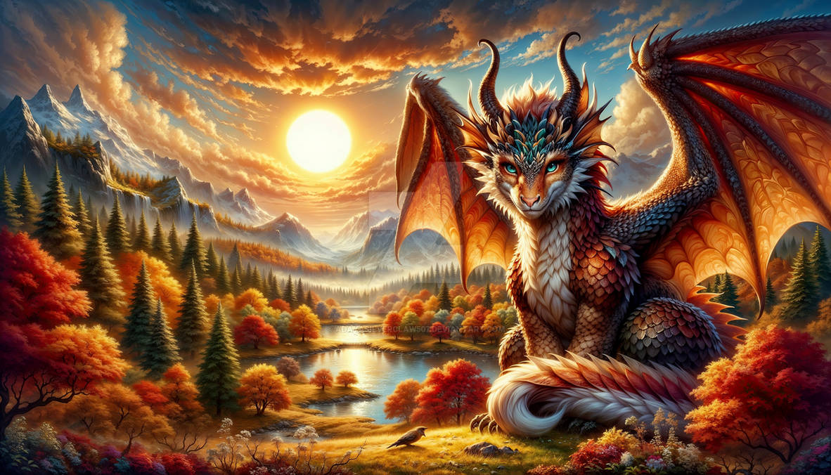 Autom Dragon Autumn Forest Dragon by AdayaSilverclaw507 on DeviantArt