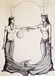 Nephthys and The Priestess (work in progress)