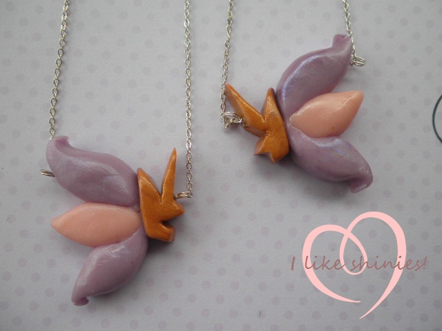 Butterfly princess friendship pendants