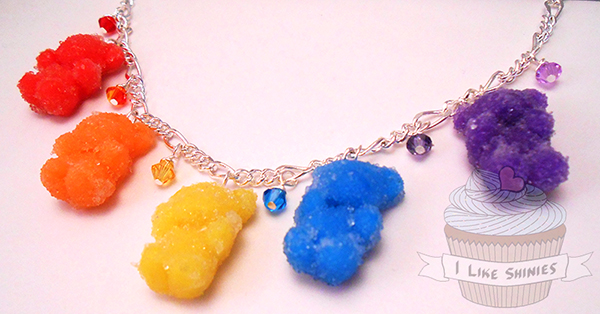 Scented sour gummy bear bracelet