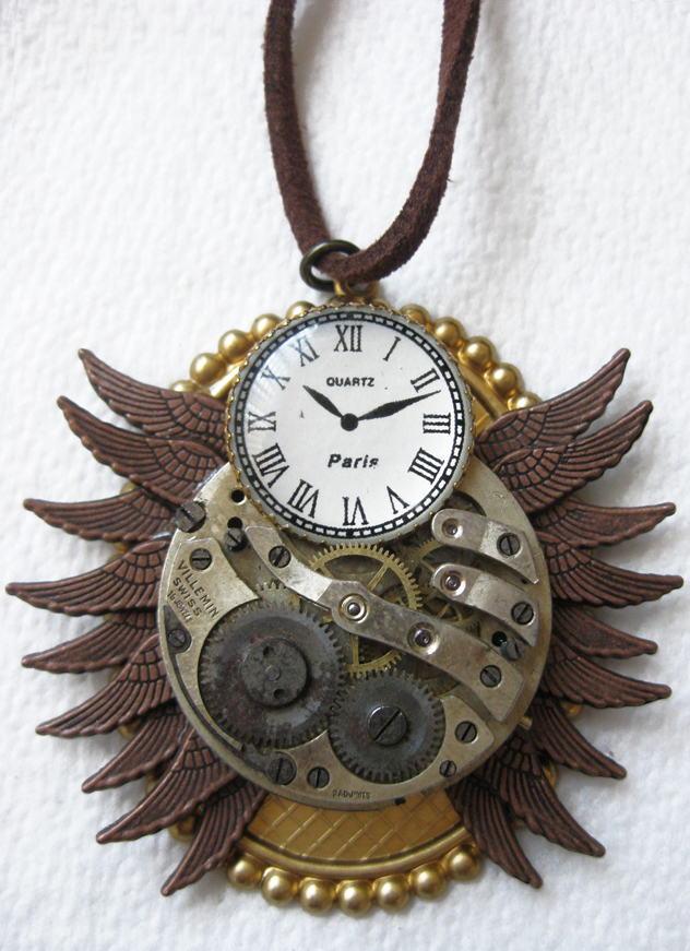 Steampunk Necklace - Owl