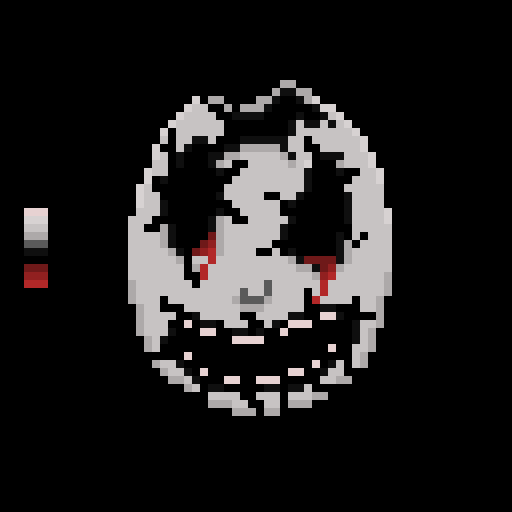 Scary face pixel art