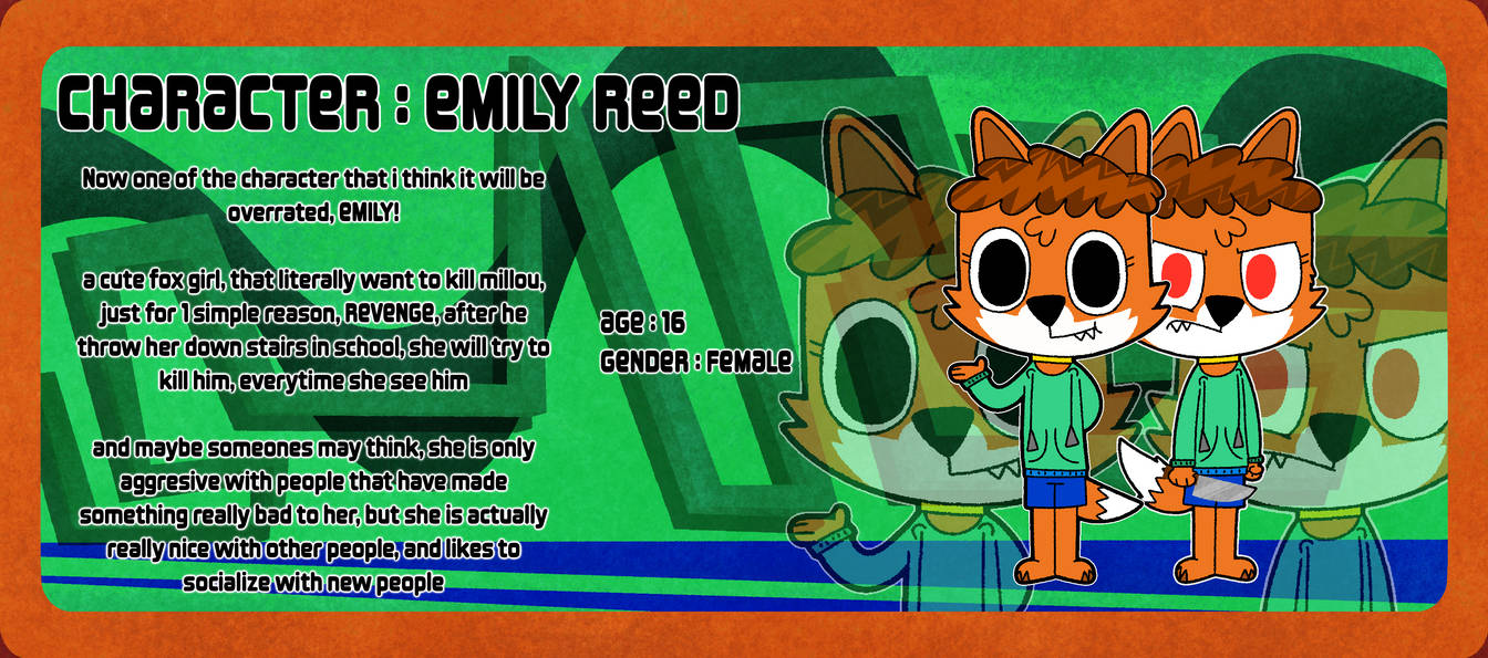 CHARACTER DESCRIPTION : EMILY REED by InfernalSparkle on DeviantArt