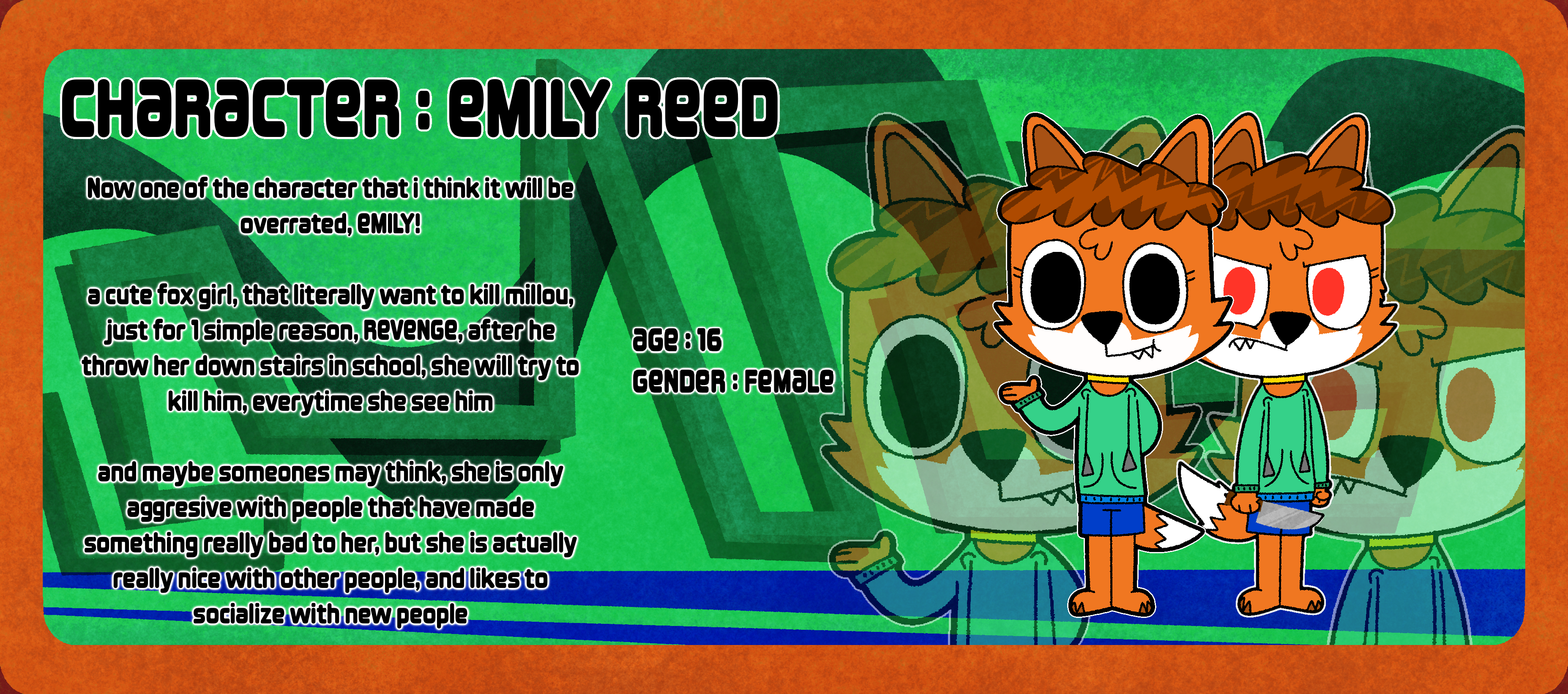 Emily Reed CHARACTER DESCRIPTION : EMILY REED by InfernalSparkle on DeviantArt