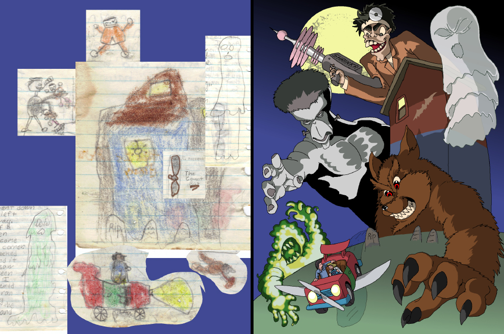 Bluebook Poster comparison 2 yrs old vs 48 yrs old