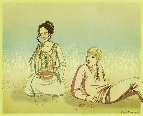 Flower picking - Arthur n Gwen