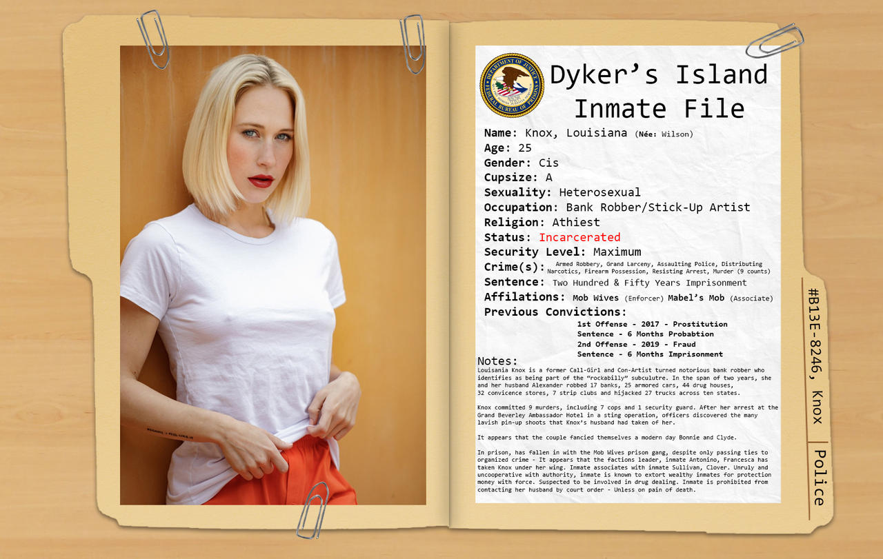 Louisiana Knox Inmate File by ConvictedBeauties on DeviantArt