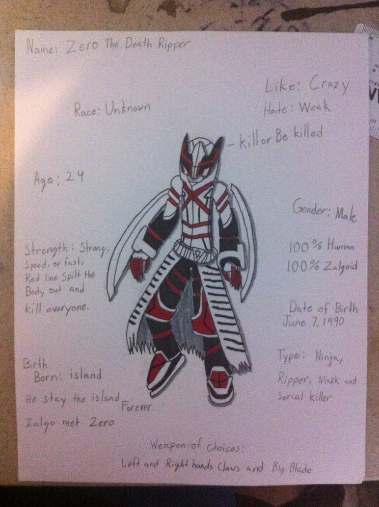 Zero The Death Ripper by hexantam on DeviantArt