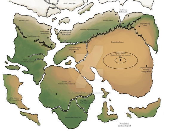 Fantasy Map by Cal-McKendry on DeviantArt