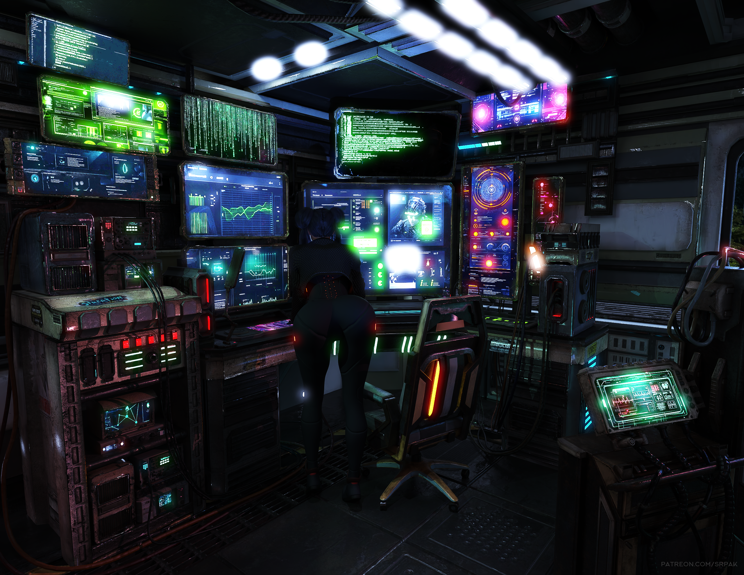 Hacker Room Color Cyber hacker room by Srpak on DeviantArt